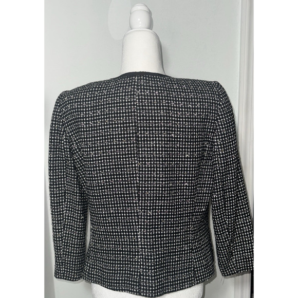 Tahari Jacket Womens 10 Tweed Blazer Old Money Retro Academia Office Speckled - Picture 2 of 12